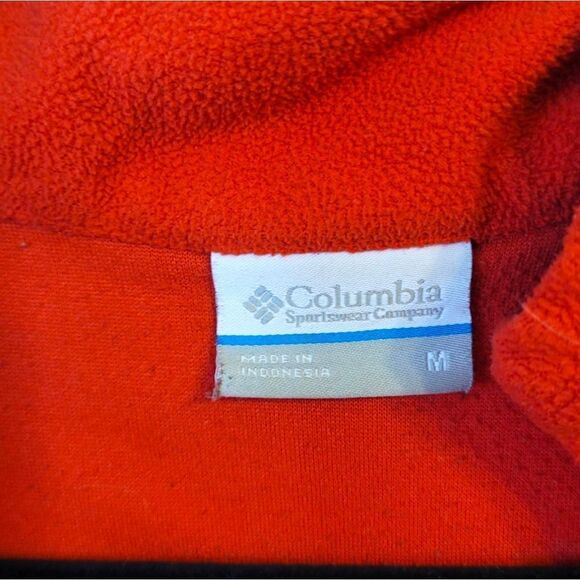 Columbia Red Fleece Quarter Zip Size M - Picture 3 of 6